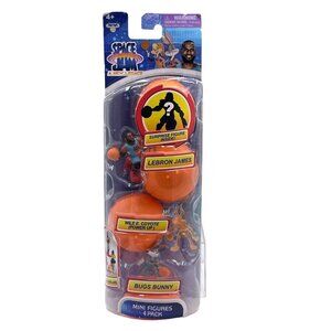 Space Jam A New Legacy Mini Figures 4 Pack Lebron, Bugs Bunny, Wile E. Coyote